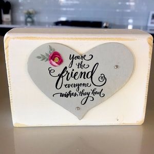 Handmade painted wood plaque